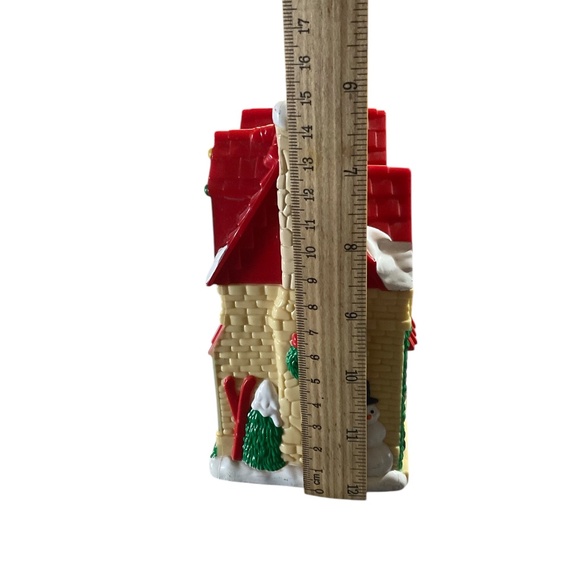 Vtg 1996 Russell Stover Candies Christmas Santa Elves Candy Plastic 6" Coin Bank - Picture 6 of 6